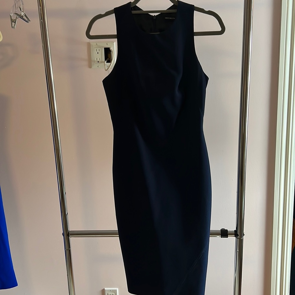 Karen millen blue dress with zipper back size 6